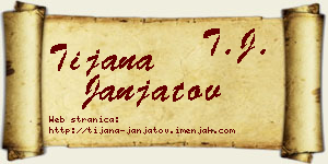 Tijana Janjatov vizit kartica